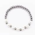 INS Style Pearl Stainless Steel Bracelet Beads 18K PVD Coated Waterproof 5