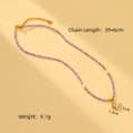 Natural Stone Handmade Beaded Stainless Steel Pearl Necklace Butterfly 18K PVD Coated Waterproof Pearl 4