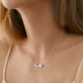Korean Freshwater Pearl Beads Clavicle Necklace 925 Sterling Silver 3