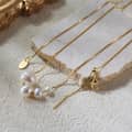 Korean Freshwater Pearl Beads Clavicle Necklace 925 Sterling Silver 5