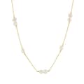 Minimalist Freshwater Pearls 925 Sterling Silver 14K Gold Plated Clavicular Chain Pearl Necklace 1