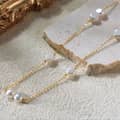 Minimalist Freshwater Pearls 925 Sterling Silver 14K Gold Plated Clavicular Chain Pearl Necklace 4