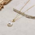 Unique Natural Freshwater Baroque Single Pearl Necklace 3