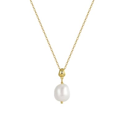 Unique Natural Freshwater Baroque Single Pearl Necklace detail 5