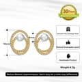 14K Gold Plated Double-Layer Beads Freshwater Pearl Stud Earrings 925 Sterling Silver 5
