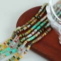 Handmade Beaded Stainless Steel Beads Necklace 18K Natural Stone 3