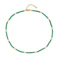 Natural Freshwater Pearl Necklace Crystal Waterproof Stainless Steel PVD Coated Beads 1