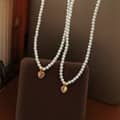 Elegant Love Pendant Pearl Necklace Love Zircon Pearl 2
