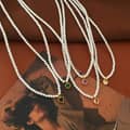 Elegant Love Pendant Pearl Necklace Love Zircon Pearl 3