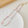 Natural Freshwater Pearl Necklace Crystal Bead 2
