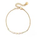 Natural Freshwater Pearl Waterproof Stainless Steel 18K Gold PVD Coated Bracelet 5