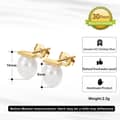 Korean Minimalist Celebrity Style 14K Gold Plated Freshwater Pearl Drop Earrings 5