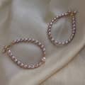 Oval Purple Freshwater Pearl Rise Bead Pearl Chain Bracelet 2