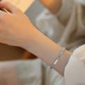 Natural Pearl Cut Faceted Aquamarine Beads Bracelet 5