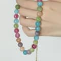 Natural Stone Handmade Beaded Necklace Summer Color Natural Stone Elegant 2