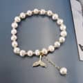 Freshwater Pearl Fish Tail Charm Bracelet Stainless Steel Beads 3