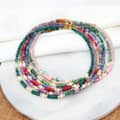 Beaded Necklace Natural Stone Shell Beads Waterproof Stainless Steel 1