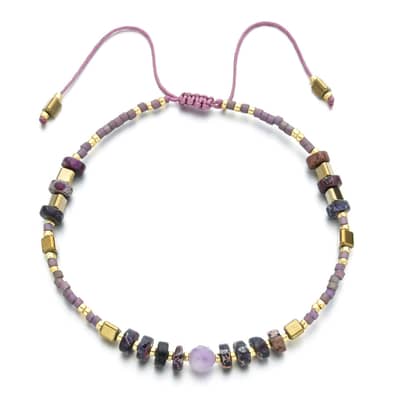 Seed Beads Miyuki Natural Stone Adjustable Bohemian Style Bracelet detail 5