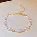 Versatile Simple Beads Baroque Style Adjustable Irregular Natural Pearl Bracelet 1