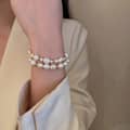 Versatile Simple Beads Baroque Style Adjustable Irregular Natural Pearl Bracelet 3