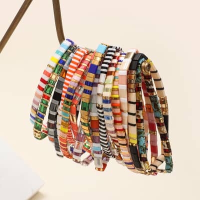 Tila Beads Bohemian Style Stretch Bracelet Gift detail 1