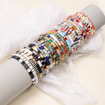 Tila Beads Bohemian Style Stretch Bracelet Gift detail 2
