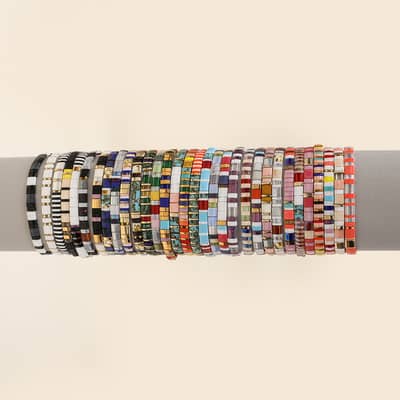 Tila Beads Bohemian Style Stretch Bracelet Gift detail 3