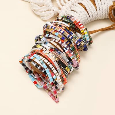 Tila Beads Bohemian Style Stretch Bracelet Gift detail 5
