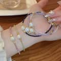 Crystal Freshwater Pearl Splicing Bracelet Commuter Pearl Beads 2