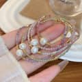 Crystal Freshwater Pearl Splicing Bracelet Commuter Pearl Beads 3