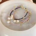 Crystal Freshwater Pearl Splicing Bracelet Commuter Pearl Beads 4