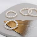 Natural Pearl Irregular Pearl Elastic Adjustable Beads Ring 2