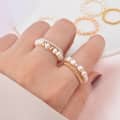 Natural Pearl Irregular Pearl Elastic Adjustable Beads Ring 4
