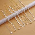 Natural Baroque Pearl Pendant Necklace Set, 925 Sterling Silver Freshwater Pearl 2