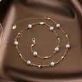 Natural Baroque Pearl Pendant Necklace Set, 925 Sterling Silver Freshwater Pearl 4