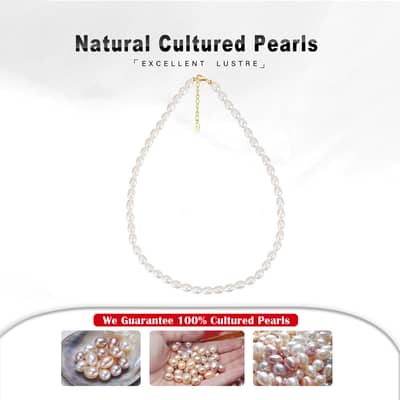 European and American Fashion Natural Freshwater Pearl Necklace detail 5