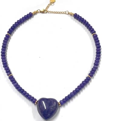 Natural Stone Handmade Beaded Colored Natural Stone detail 1