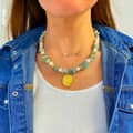 Ocean Series Natural Stone Pearl Necklace Conch Stainless Steel Pendant 5
