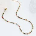 Natural Stone Beads Necklace Bohemian Style Beaded Freshwater Pearl Handmade Party Gift 5