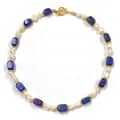 Natural Stone Handmade Beaded Pearl Necklace Blue Ocean Series 1