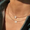 Zircon Beads Natural Shell Letter Beads Necklace Handmade Personalized Name Initial 6