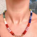 Ocean Rainbow Natural Stone Necklace Handmade Color Beaded 6