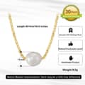 French Elegant 14K Gold Plated Bead Single Pearl Pendant Statement Necklace 5