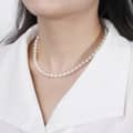 Elegant Natural Freshwater Pearl Choker Dainty Pearl Strand Party Necklace 2