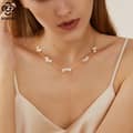 Personalized Beaded Freshwater Pearl Choker Irregular Baroque Pearl Necklace 2