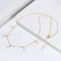 Natural Freshwater Pearl Clavicle Simple Choker Adjustable Necklace 1