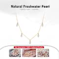 Natural Freshwater Pearl Clavicle Simple Choker Adjustable Necklace 4