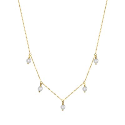Natural Freshwater Pearl Clavicle Simple Choker Adjustable Necklace detail 6