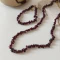 Natural Stone Handmade Beaded Necklace Elegant Red Irregular Bracelet Jewelry Set 1