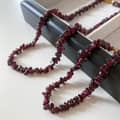 Natural Stone Handmade Beaded Necklace Elegant Red Irregular Bracelet Jewelry Set 2
